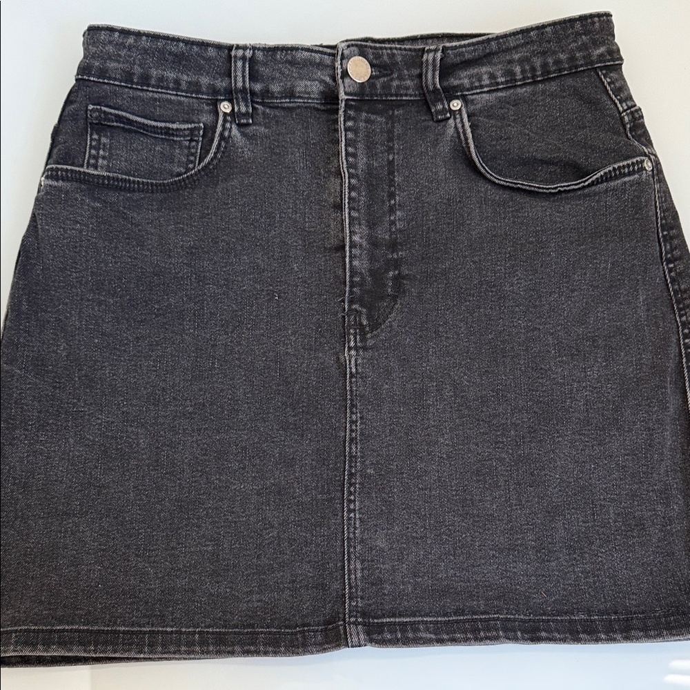 ZARA TRF Black Denim Mini Skirt